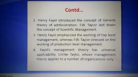 M.Com | Sem-1 | M.Concept | Fayol vs Taylor