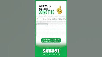 How to add a Sequence in MS Excel with a Formula? | Excel for beginners #shorts