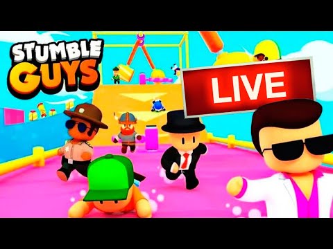 Stumble Guys AO VIVO jogando com inscritos no  - LIVE 19 