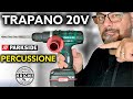 NUOVO Trapano a percussione ricaricabile 3 in 1 PARKSIDE LIDL PSBSA 20-Li C3. Ghiera nera/rossa