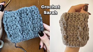 كروشية غرزة الضفيرة بشكل دائري / crochet roundly cable stitch | Crochet Sarah