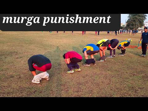 Murga punishment 1600m time सहीं ना आने पर.#murgapunishment