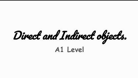 Learn German direct and indirect objects || Accusative and Dative objects, A1 level