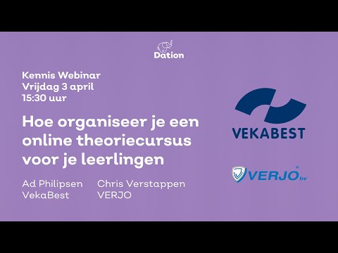 Dation Kennis Webinar Hoe organiseer ik een online Theorieles