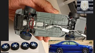 Toyota Mark II Tourer V Aoshima 1:24. Часть 3. Сборка нижней части модели