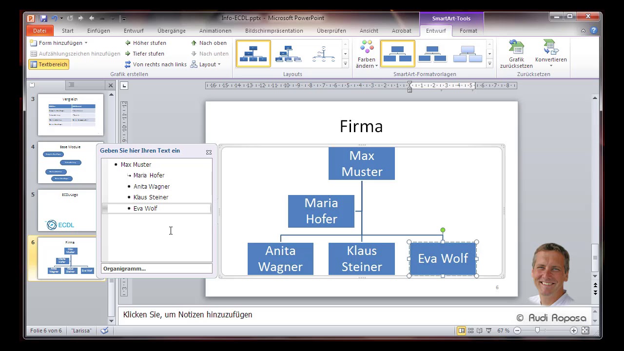 Organigramme Erstellen Und Bearbeiten Youtube