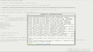 Creating a simulation in SUMO and generating trace files