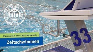 Zeitschwimmen (Schwimmen) - Eignungstest an der Sporthochschule