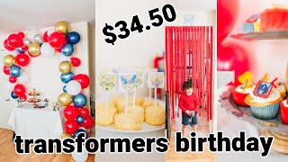 TRANSFOMERS BIRTHDAY PARTY ON A BUDGET || BOY BIRTHDAY PARTY IDEAS || CLEAN, COOK, DECORATE WITH ME