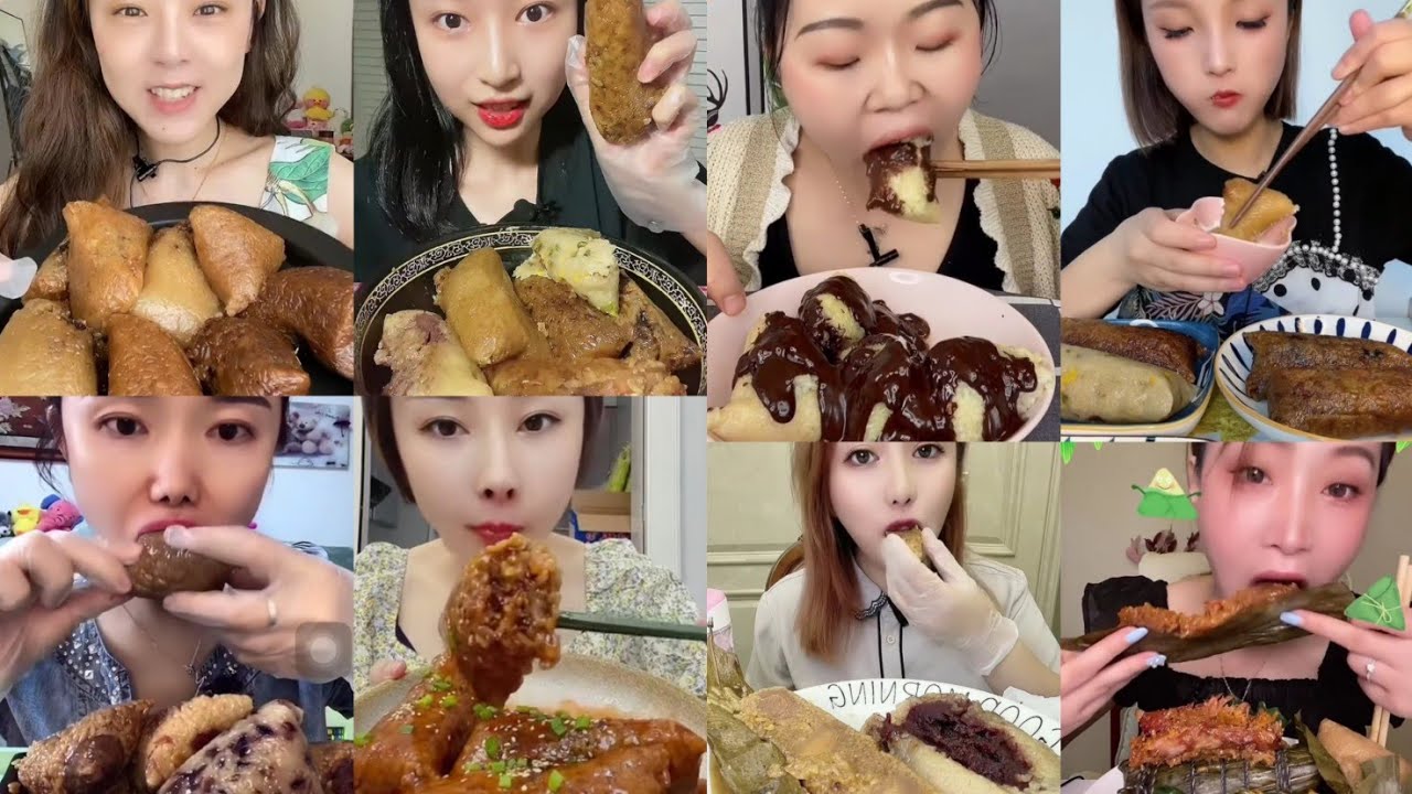 30mins: STICKY RICE DUMPLINGS; ZONGZI *Dragon Boat Festival Special ||ASMR Chinese Mukbang 디저트 먹방 吃播