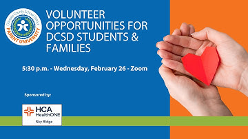 DCSD February Parent University - Volunteer Opportunities for DCSD Students and Families