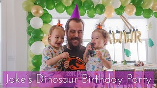 Jake's Dinosaur Birthday Party Decorations \& Celebration!
