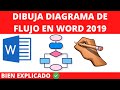 CÓMO DIBUJAR UN DIAGRAMA DE FLUJO EN WORD 2019 - BIEN EXPLICADO.