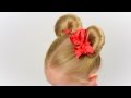 Minnie Mouse ears hairsyle. Party hairstyle #6