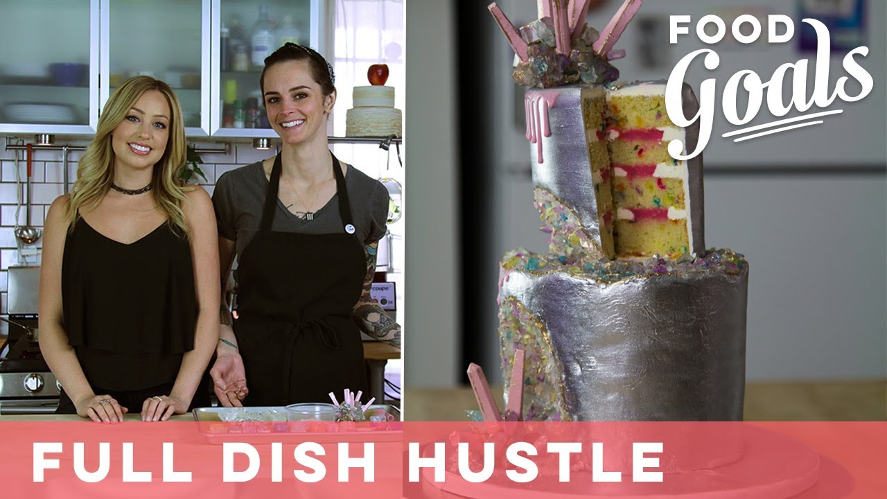 Full Dish Hustle How Sugar Monster Makes A Geode Cake Food Network Youtube