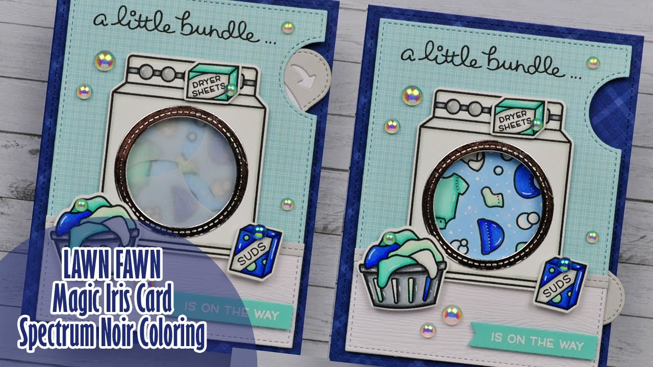 👶 LAWN FAWN || Magic Iris Baby Card