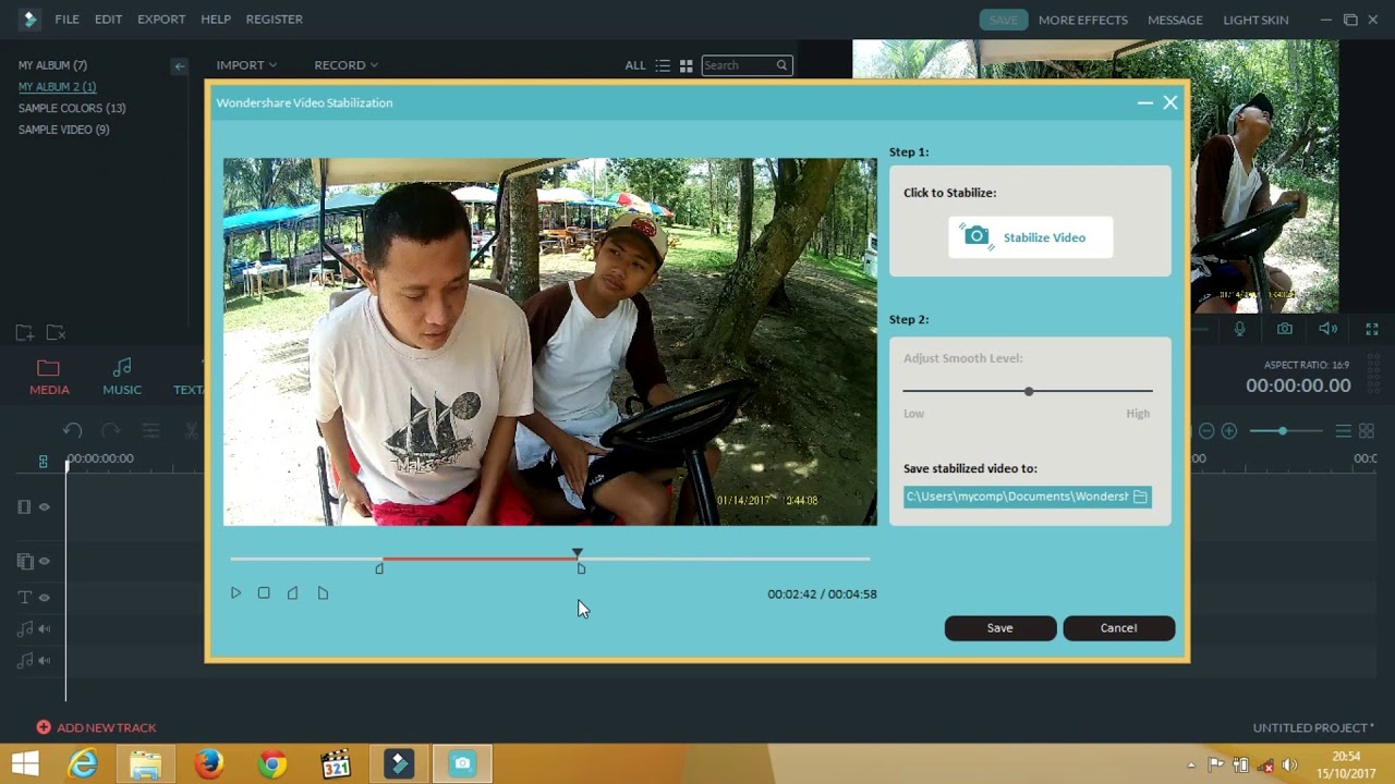 CARA EDIT AGAR VIDEO TIDAK GOYANG / STABILIZE SHAKY/Filmora Wondershare