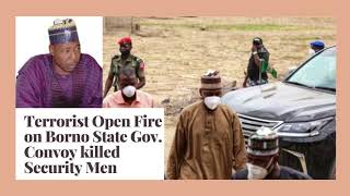 Terrorist Open Fire on Borno State Governor's Convoy killed Security Men