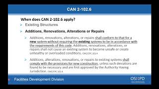 Webinar: Remodel Code Application Notice (CAN) 2-102.6 Renovations, Alterations, Repairs