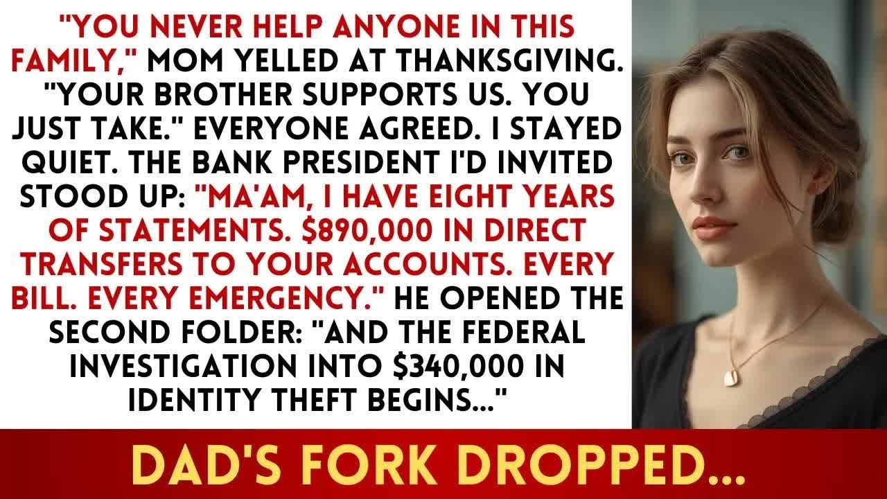 Mom Said 'You Never Help Anyone'   Until The Bank President Revealed My $890,000 In Transfers