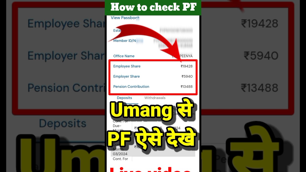 How to check PF in Umang App || PF बैलेंस ऐसे देखे || PF balance Check 