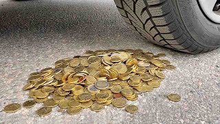 Crushing Crunchy & Soft Things by Car! EXPERIMENT: CAR VS COINS 3 screenshot 5