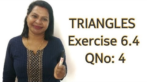 CBSE Class 10 Maths | TRIANGLES  Exercise 6.4 Question 4