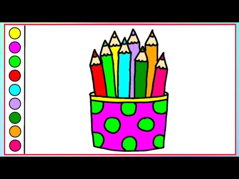Draw Colored Pencils step by step - YouTube