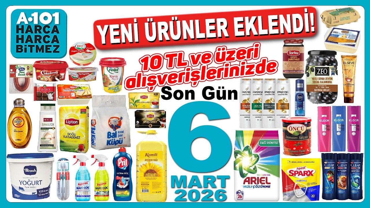 A101 ŞAMPUAN İNDİRİMLERİ BU HAFTA | A101 İNDİRİMLERİ SON GÜN 6 MART KATALOĞU | A101 GIDA FİYATLARI