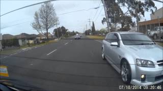 Idiot in a Commodore Overtakes learner on left side