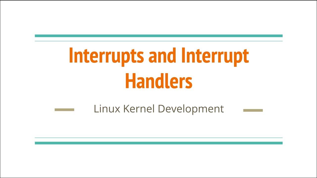 7. Interrupts and Interrupt Handlers in Linux | Top Half - YouTube