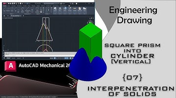 07 Cone - Square Prism - Interpenetration of Solids