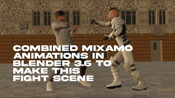 Combined Mixamo Animations in Blender 3 6 To Make This Fight Scene #actionscene #fightscene #movie