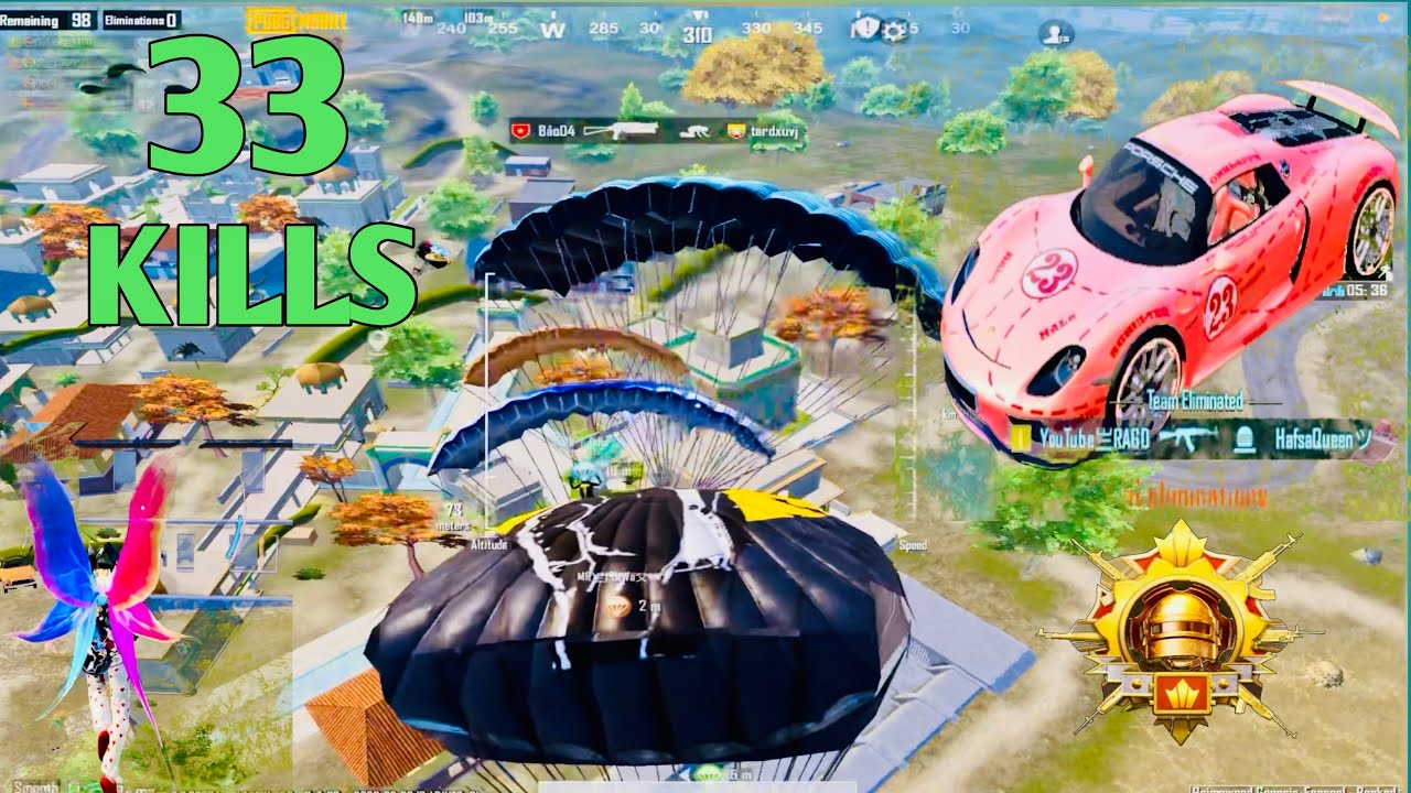 33 KILLS 🔥 IN 2 MATCHES FASTEST GAMEPLAY WITH I PAD PRO,, 6 FINGERS 