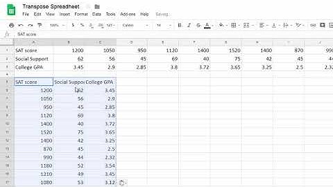 How to Transpose (Flip Rows and Columns) in Google Sheets
