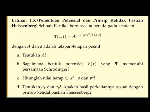 Video: Bagaimana untuk mencari pemalar normalisasi fungsi gelombang?