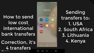 Sending Low Cost International Bank Transfers to USA, South Africa,  Europe,  Kenya
