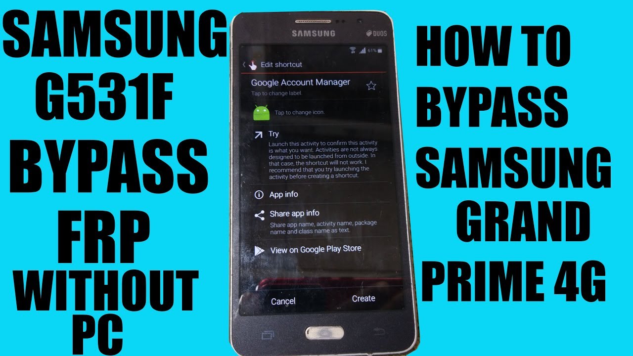 Samsung G531f Frp Unlock Without Pc