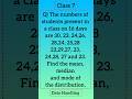 Find Mean, Mode &amp; median? #datahandling #statistics #ssc #cgl #exam #math #success #viral #shorts 🔥💥