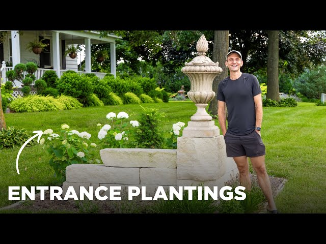 Installing New Plants at My Mom's Driveway Entrance - YouTube