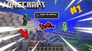 Minecraft But I Can Survive Only UnderWater *Challenge*  #1