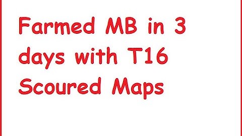 I farmed a Mageblood in 3 days with T16 Scoured Maps using Alva Boss Rush