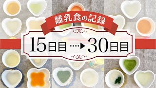 【離乳食の記録】15日目〜30日目（離乳食初期・ゴックン期）