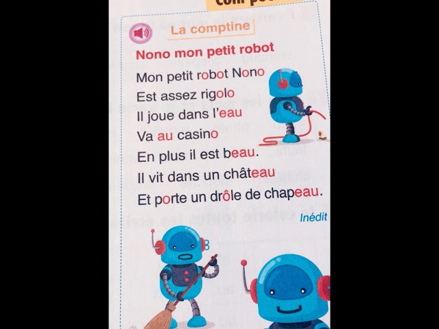 La comptine "Mon petit robot Nono" l'Oasis des mots 3EAP par Choukri Omar -  YouTube