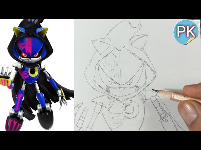 In this 21 steps drawing tutorial we will sketch Neo Metal Sonic