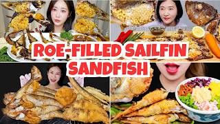 Satisfying ROE-FILLED SAILFIN SANDFISH 🐟✨ | ASMR Mukbang Best Compilation #2 | Snacky Lion🦁 screenshot 5
