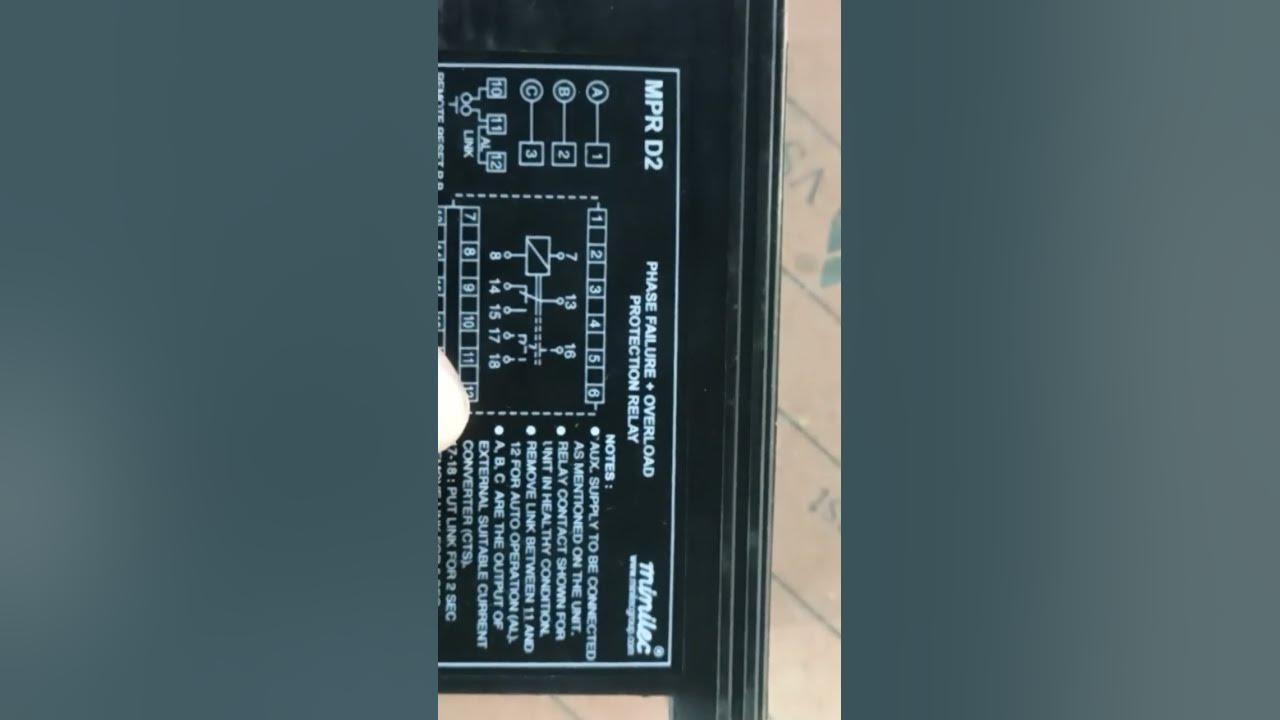 MPR D2 | Motor protection relays | MPR connection wiring | MPR relays