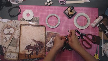 La Traviat Mini Album Tutoril Part 4 (cover & embellishing album and Creating Page 1