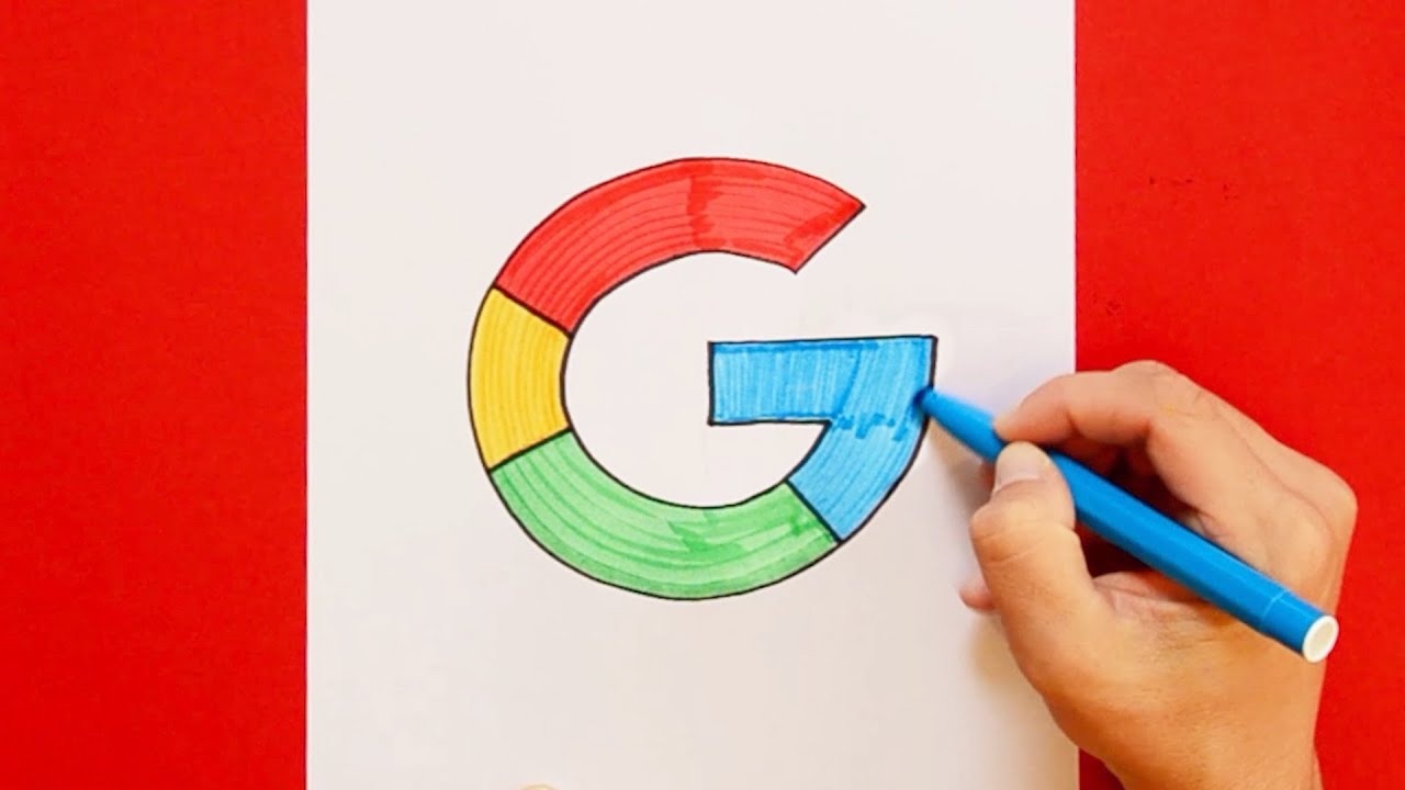 How to draw Google Logo - YouTube