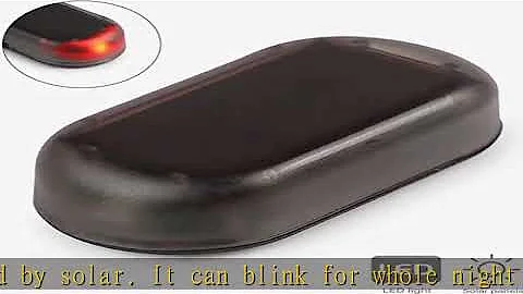 Powstro Solar Car Alarm LED Light - Simulate Imitation Security System Warning Theft Flash Blinking
